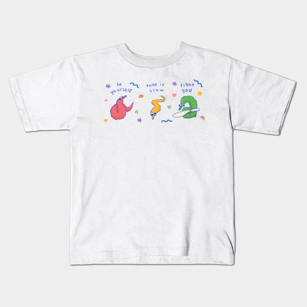 worm on a string Kids T-Shirt by ponysprout